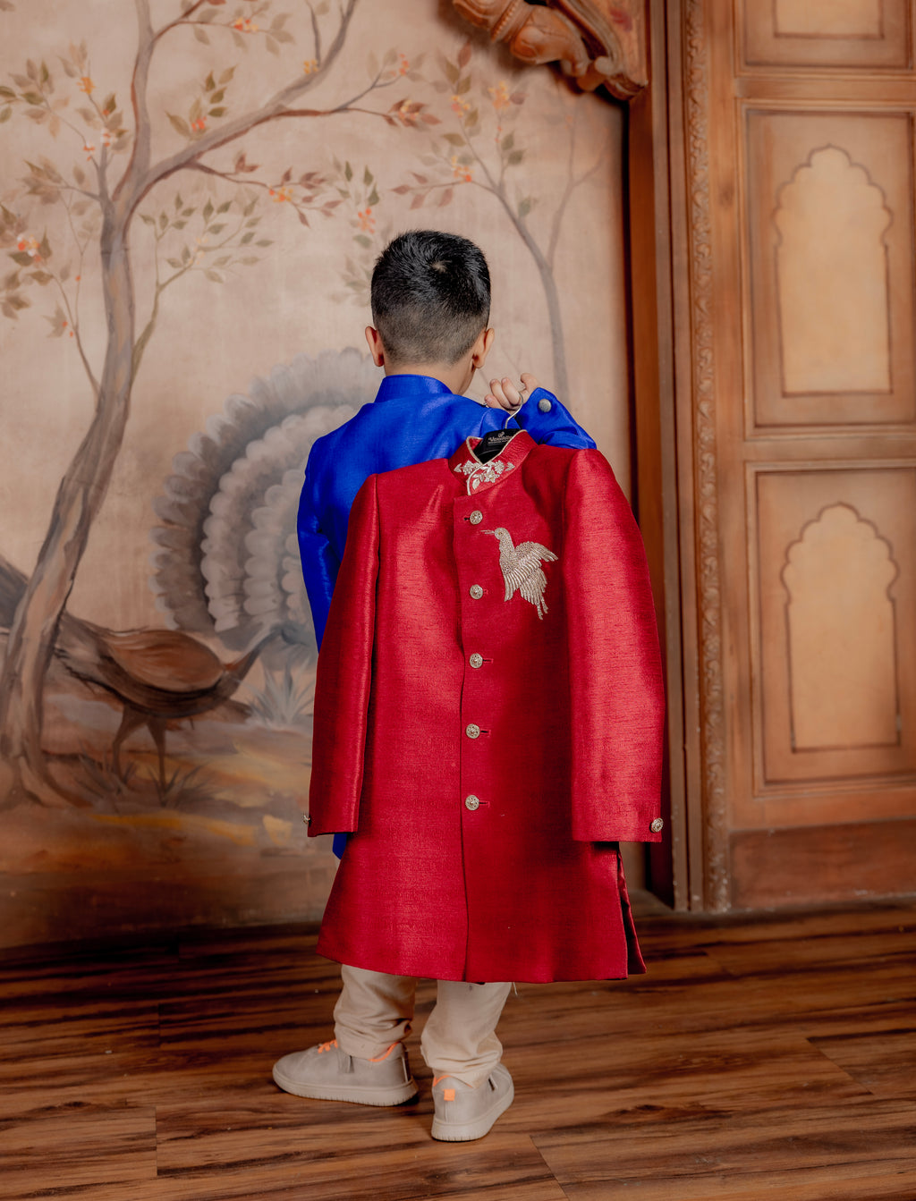 ROYALE BLUE SILK INDO WESTERN
