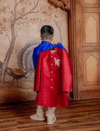 ROYALE BLUE SILK INDO WESTERN