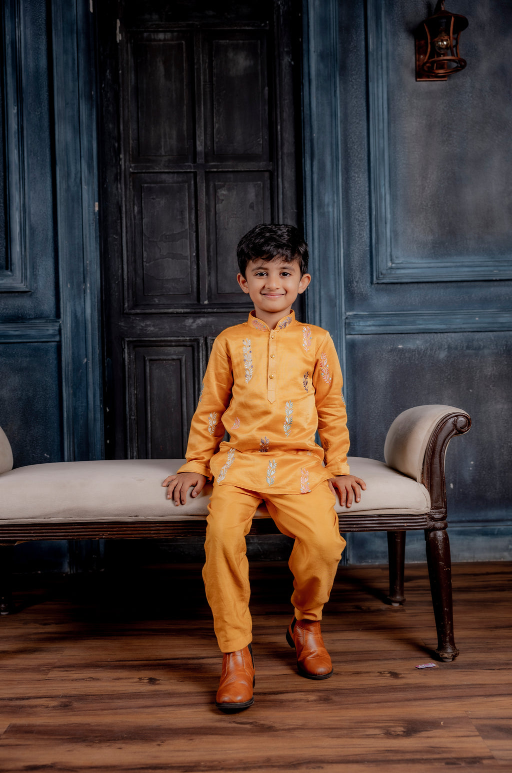 MUSTERD SILK KURTA