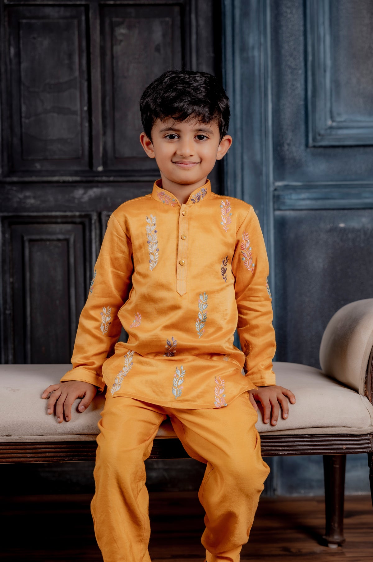 MUSTERD SILK KURTA