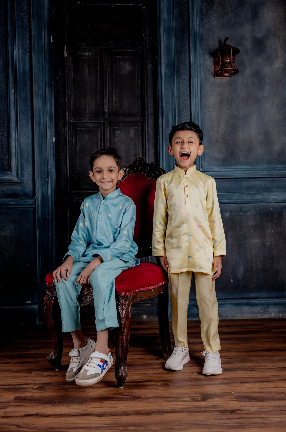 YELLOW SILK KURTA
