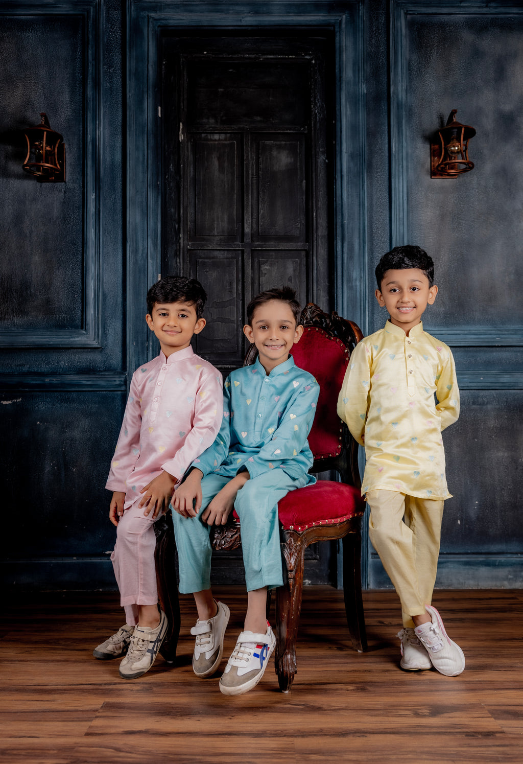 BLUE SILK KURTA