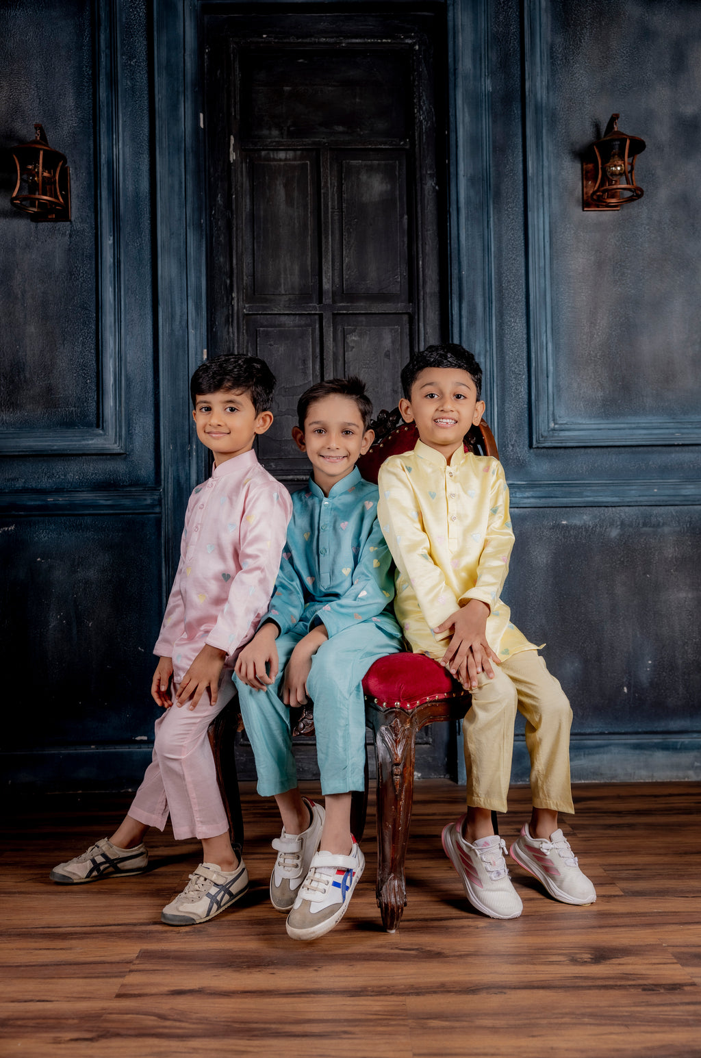 YELLOW SILK KURTA