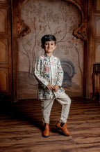 PRINTED FRONT OPEN KURTA