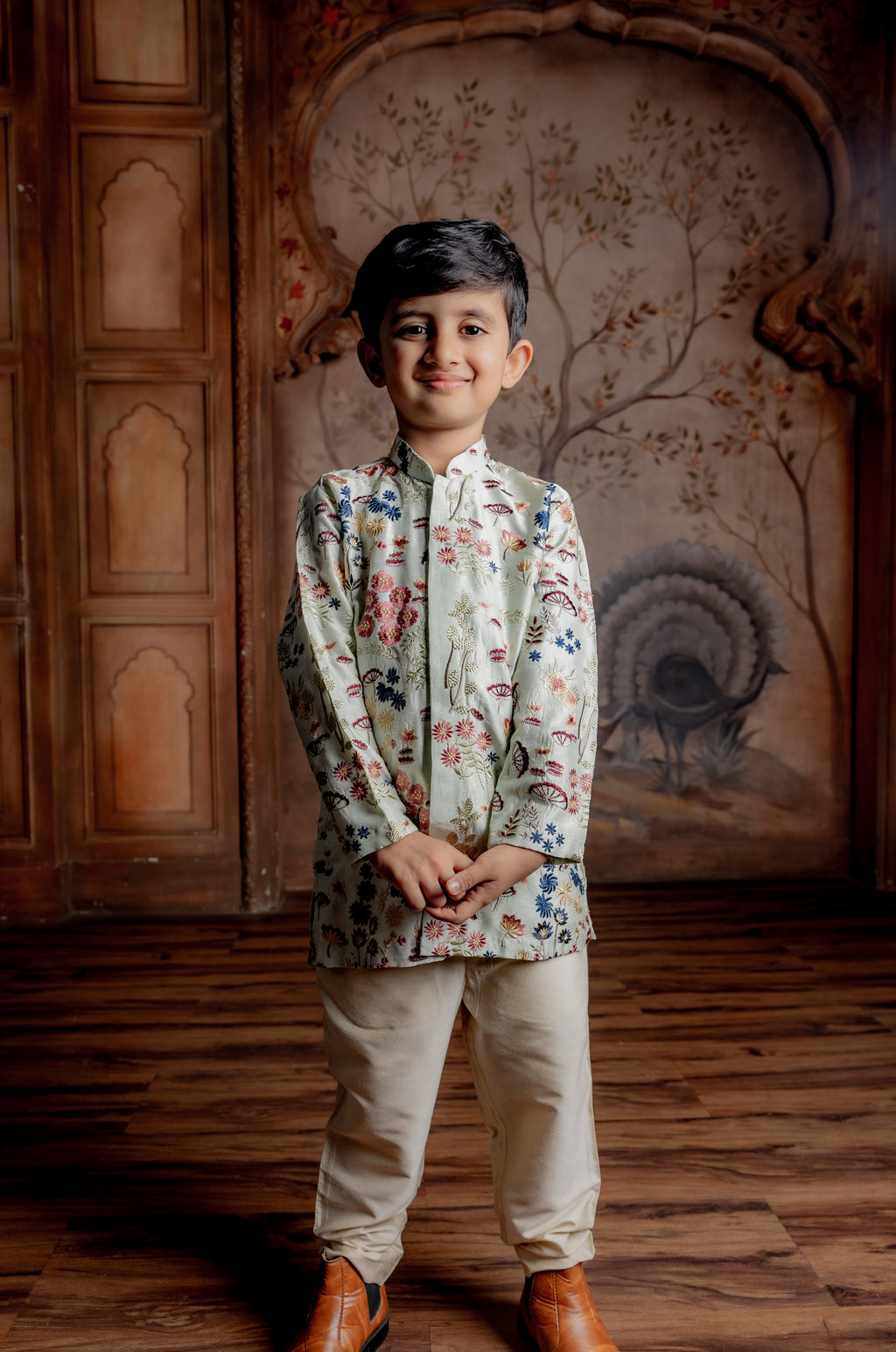 PRINTED FRONT OPEN KURTA