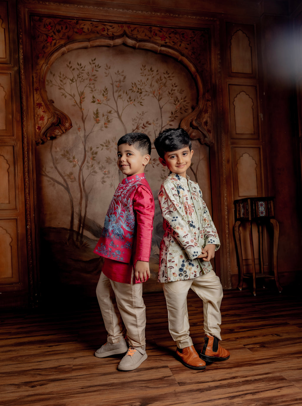 PRINTED FRONT OPEN KURTA
