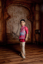 MAGENTA BUNDI KURTA SET