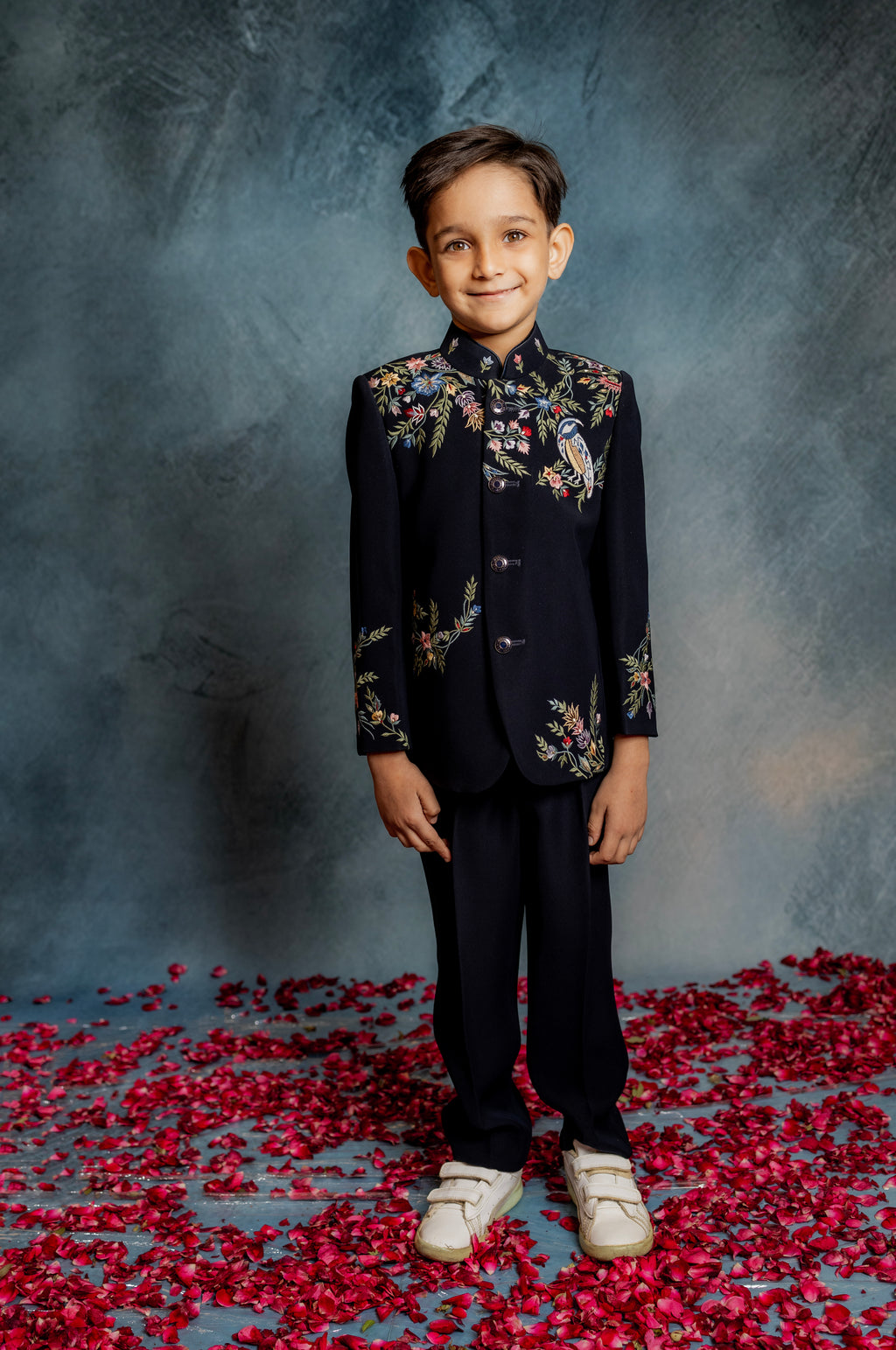 NAVY BLUE JODHPURI WITH EMBROIDERY
