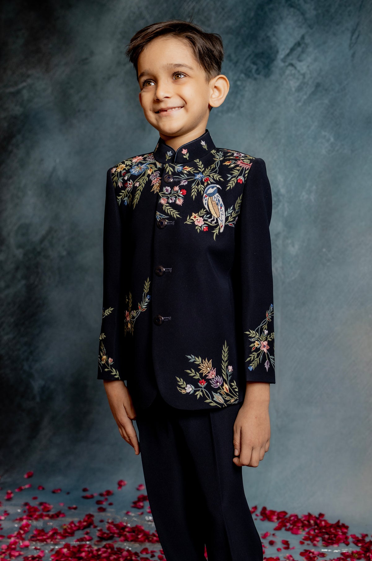 NAVY BLUE JODHPURI WITH EMBROIDERY