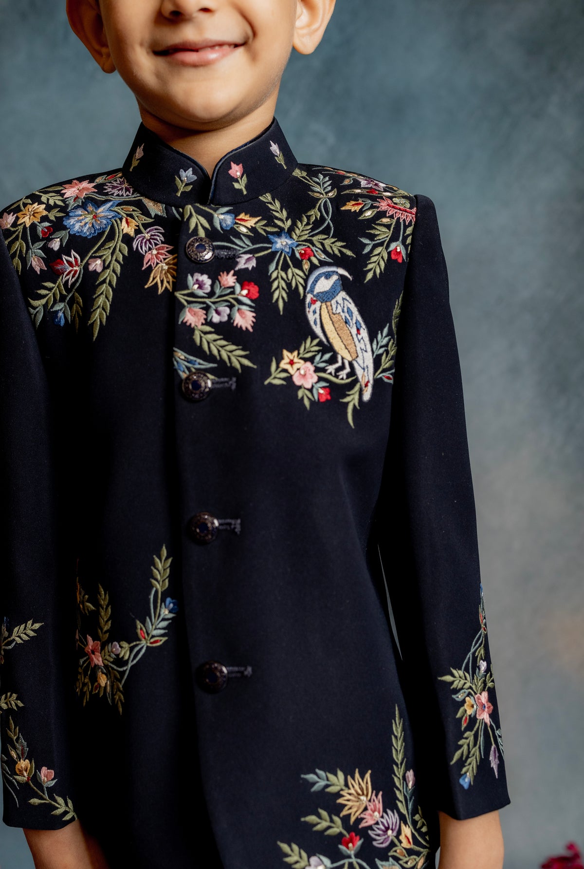 NAVY BLUE JODHPURI WITH EMBROIDERY