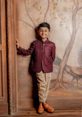 MAROON SILK JODHPURI