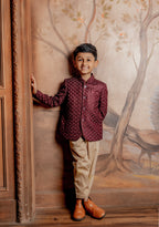MAROON SILK JODHPURI