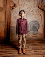 MAROON SILK JODHPURI