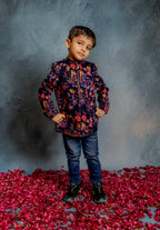 FLORAL PRINTED BOMBER JACKET