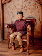 MAROON SILK JODHPURI